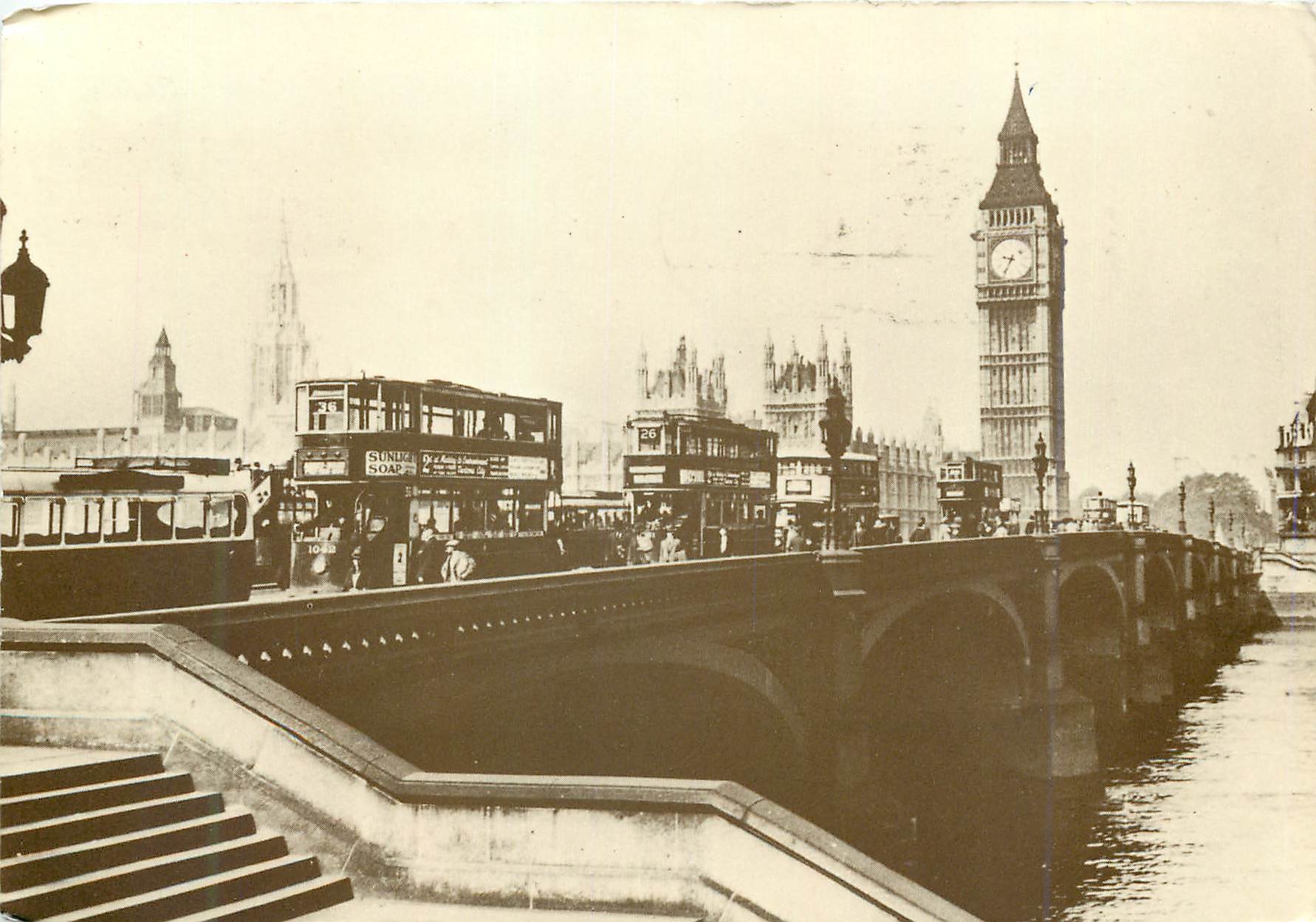 CPM Westminster Bridge and the Houses of Parliament 1931 London
