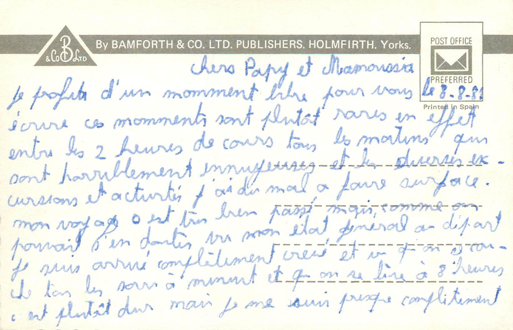 CPM Prince Consort Gardens and Old Pier Weston-super-Mare — Back