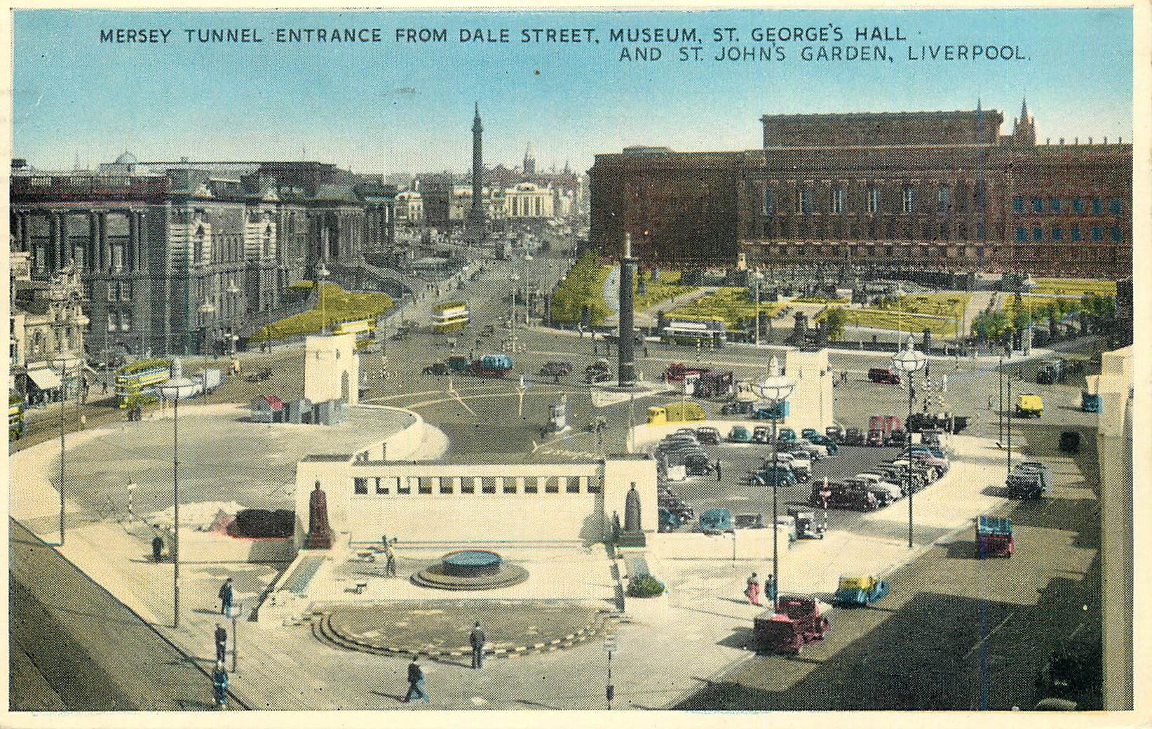 CPM Mersey Tunnel Entrance From Dale Street Museum St George's Hall and St Johns Garden Liverpool