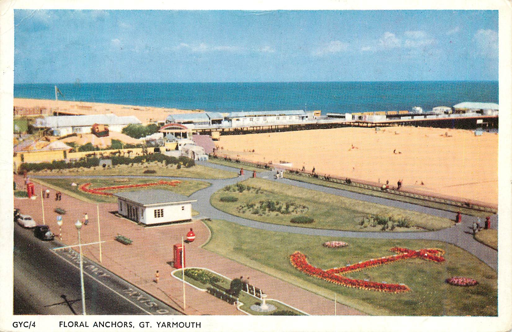 CPM Floral Anchors Gt Yarmouth