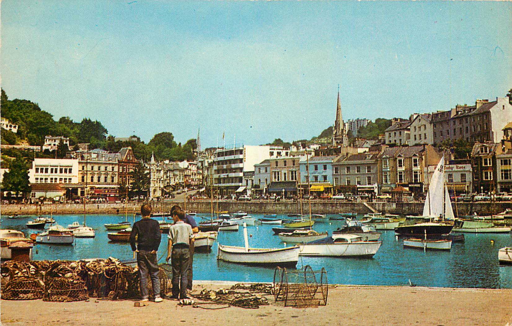 CPM The Inner Harbour Torquay Bateaux de peche