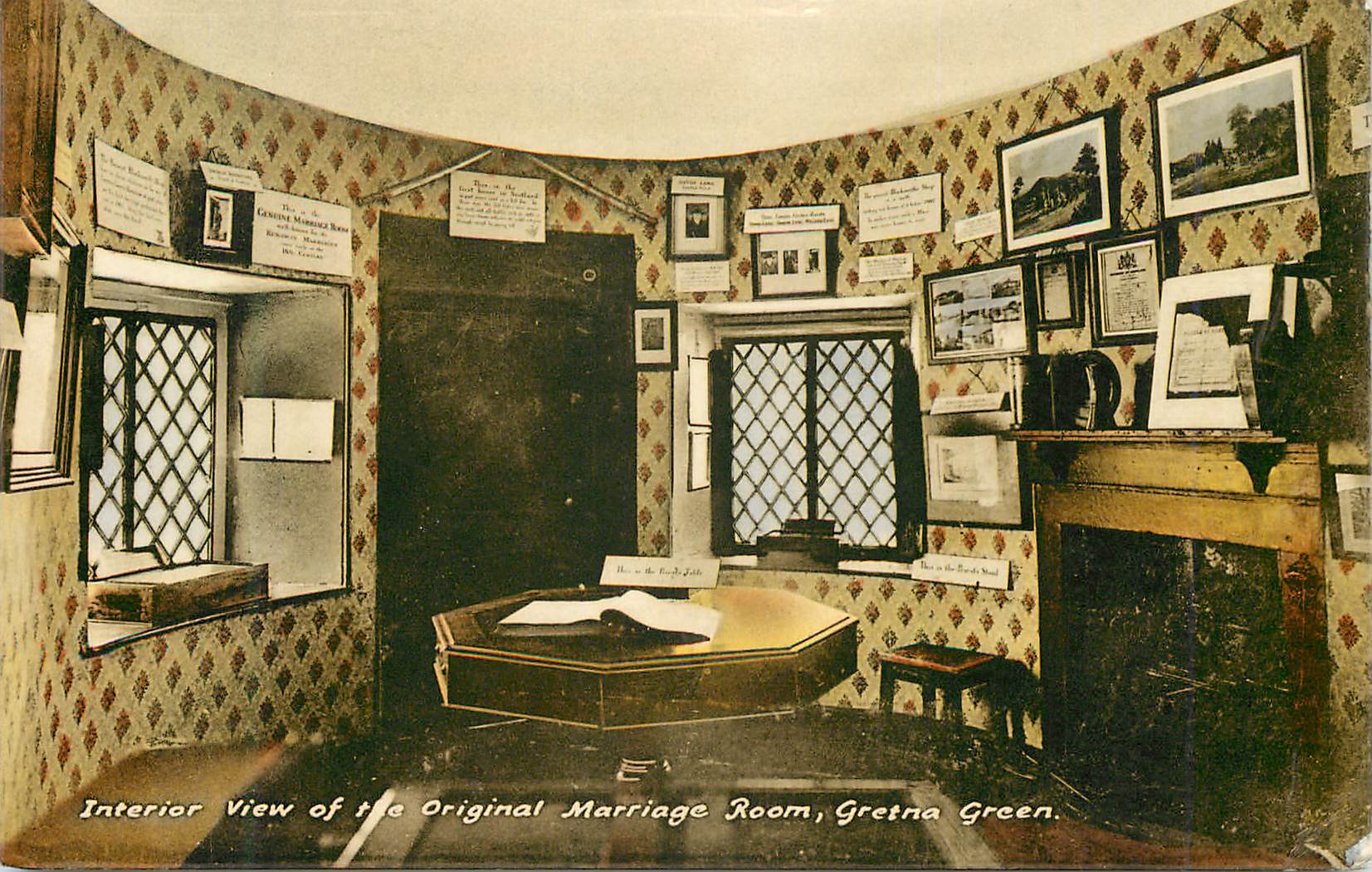 CPM Interior View of the Original Marriage Room Gretna Green