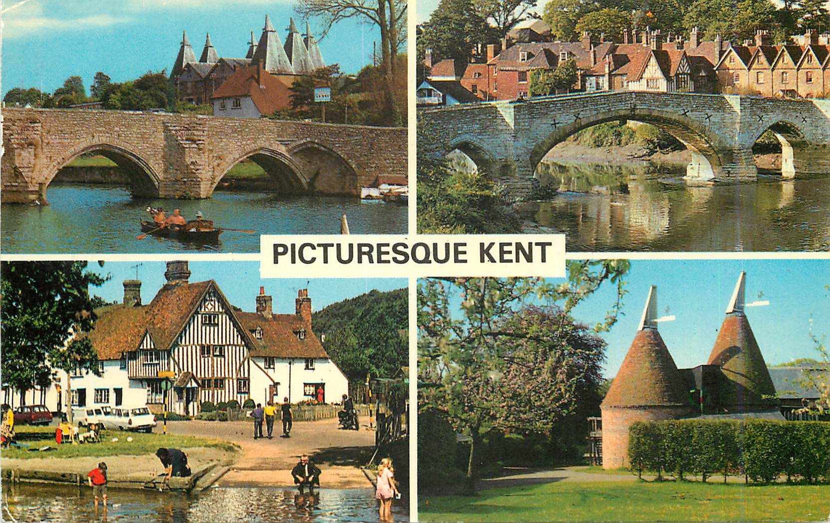 CPM Picturesque Kent East Fairleigh Aylesford Eynesford Oast Houses