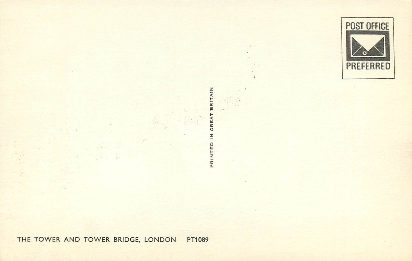CPM The Tower and Tower Bridge London — Rückseite