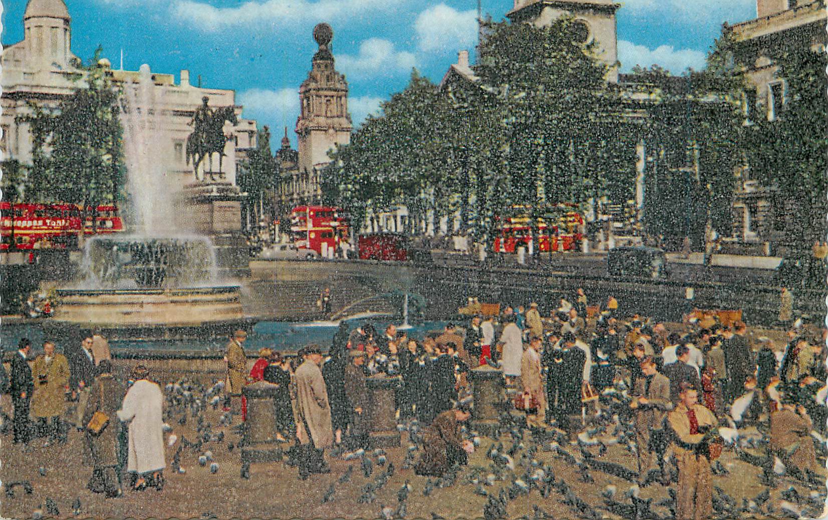 CPM Feeding the Pigeons Trafalgar Square London