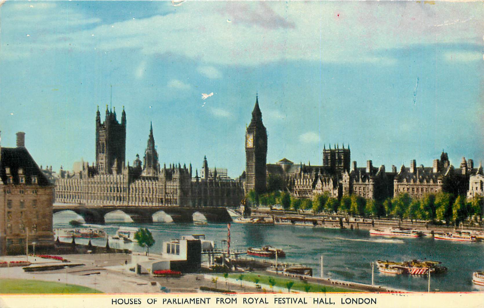 CPM Houses of Parliament from Royal Festival Hall London