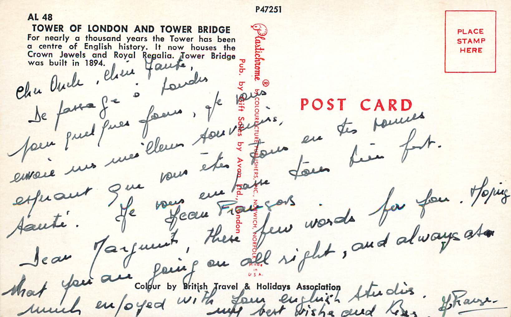 CPM Tower of London and Tower Bridge — Verso