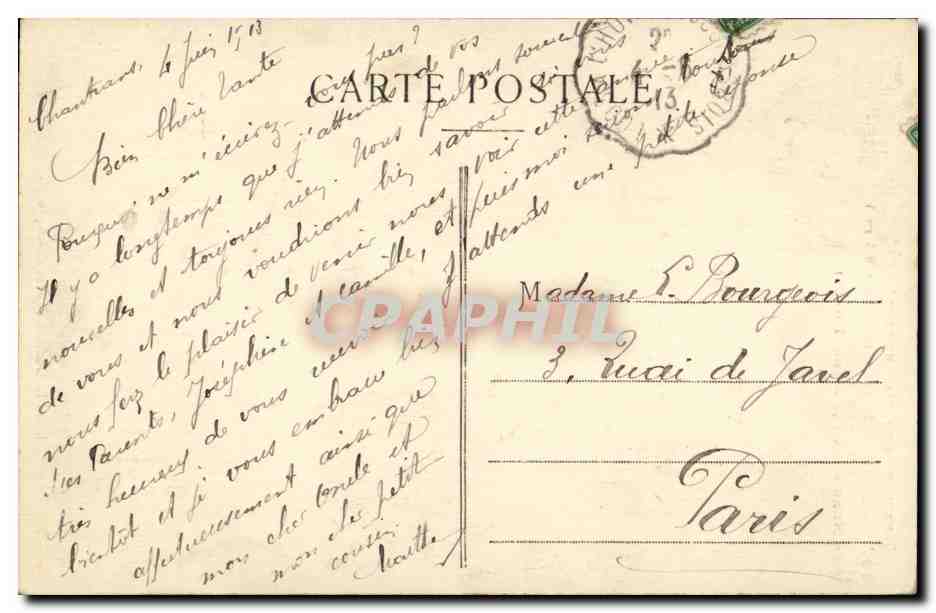 Le Pont du Diable — Le Crouzet — Hauteur 54 — près Nans-sous-St-Anne (Doubs) — Éditeur : Le Gaudard, Paris, n°757 — Verso