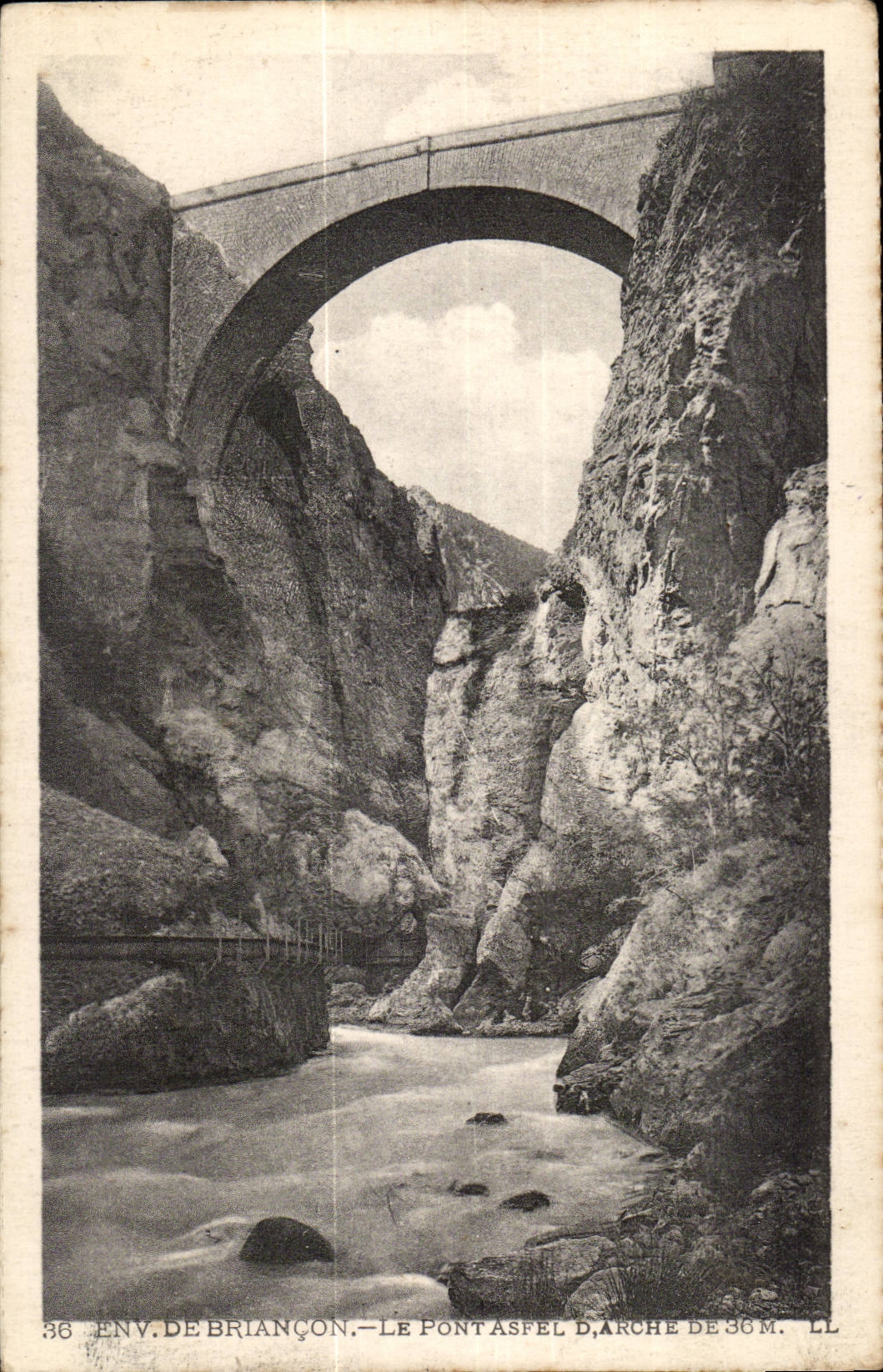 Environs de Briancon CPA Le pont Asfel d'arhce de 36m