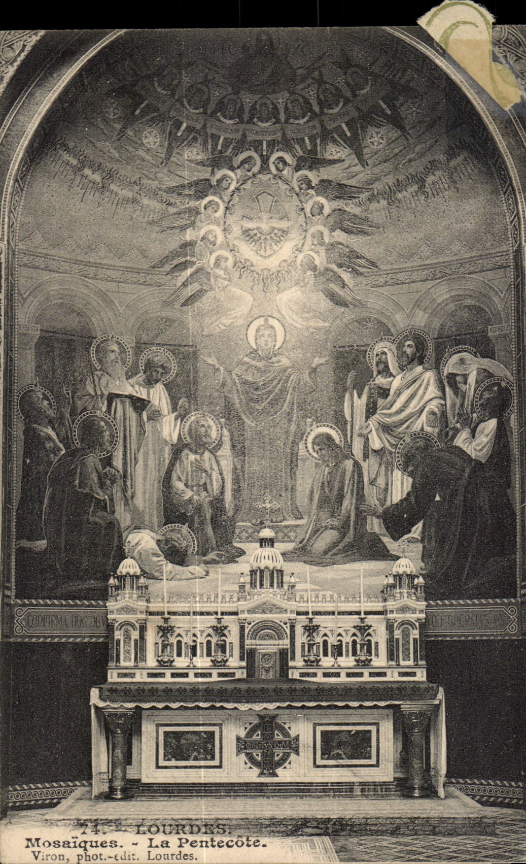 Lourdes CPA Mosaiques La pentecote