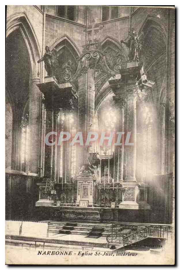 Narbonne CPA Eglise St Just interieur