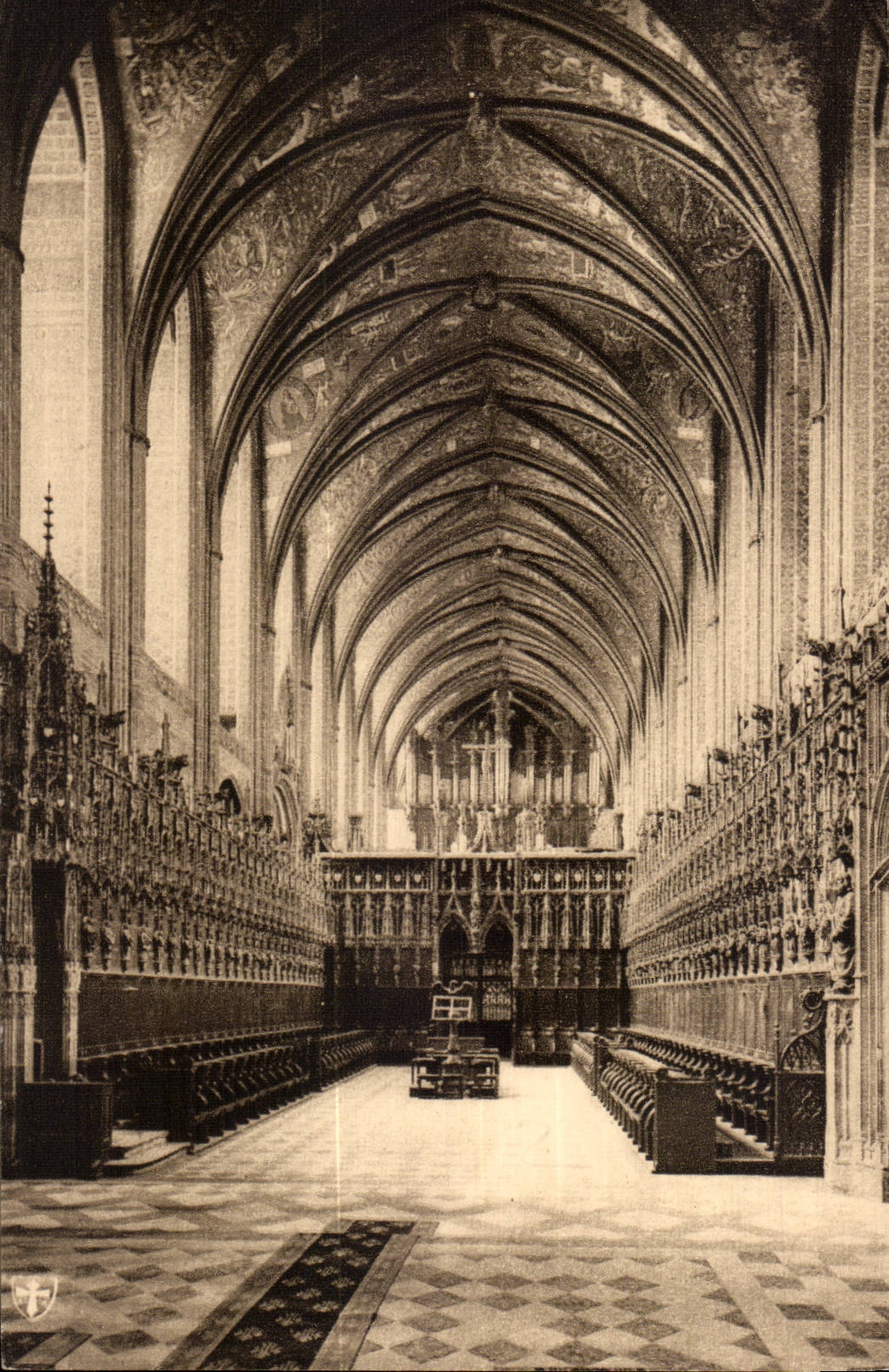 Cathédrale d'Albi — Chœur et voûte gothique — éditeur non identifié
