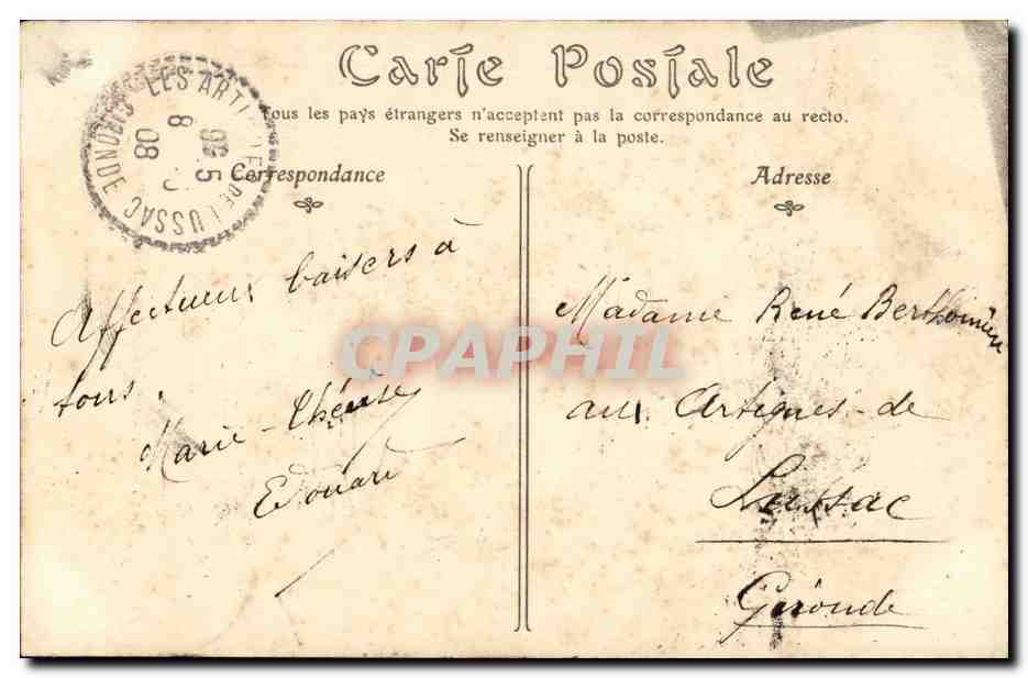 Pau CPA Interieur u chateau berceau d'Henri IV — Verso