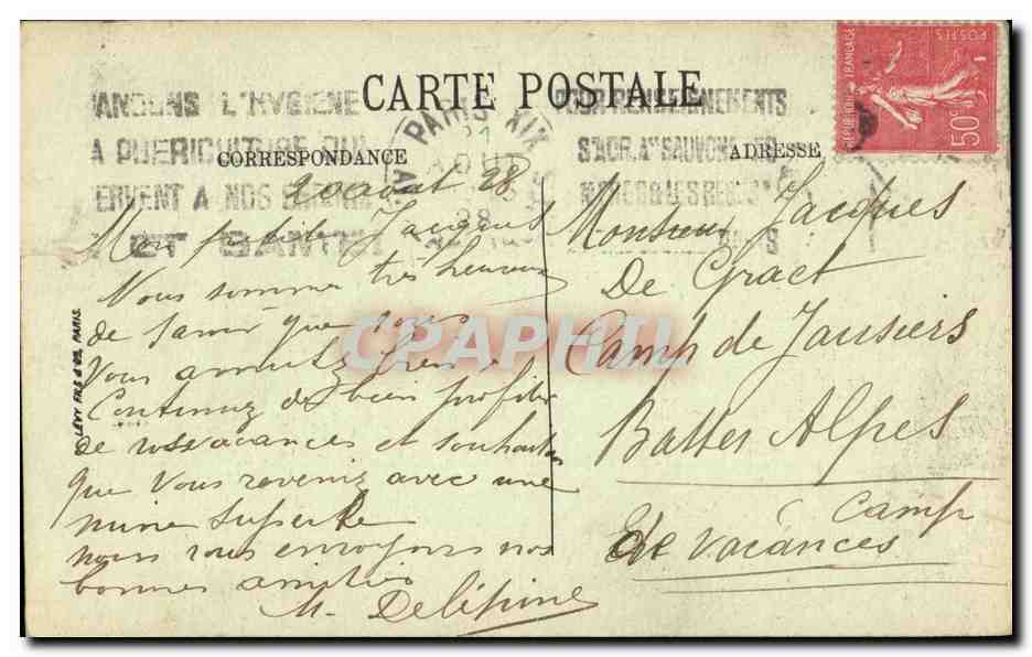 Eu CPA Collegiale Tombeau de Henri de Guise — Rückseite