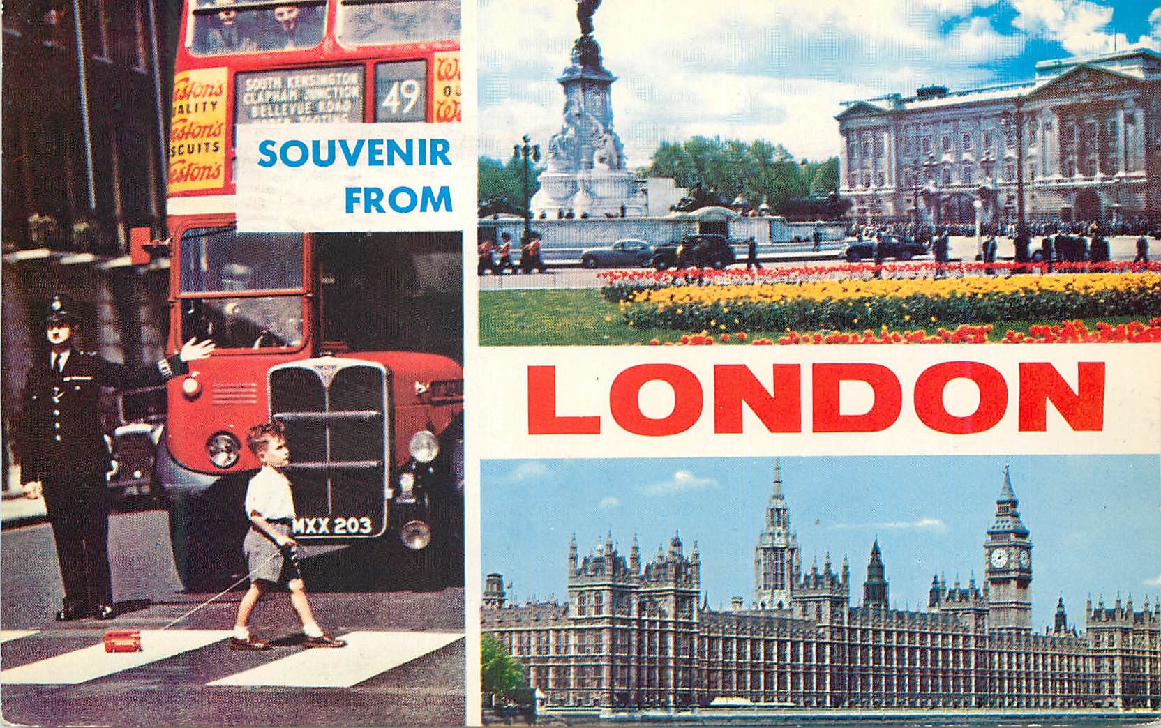 Polizist im Verkehrs-Dienst — Buckingham Palace, Houses of Parliament — Natürliche Fotografie zur Begrüßung