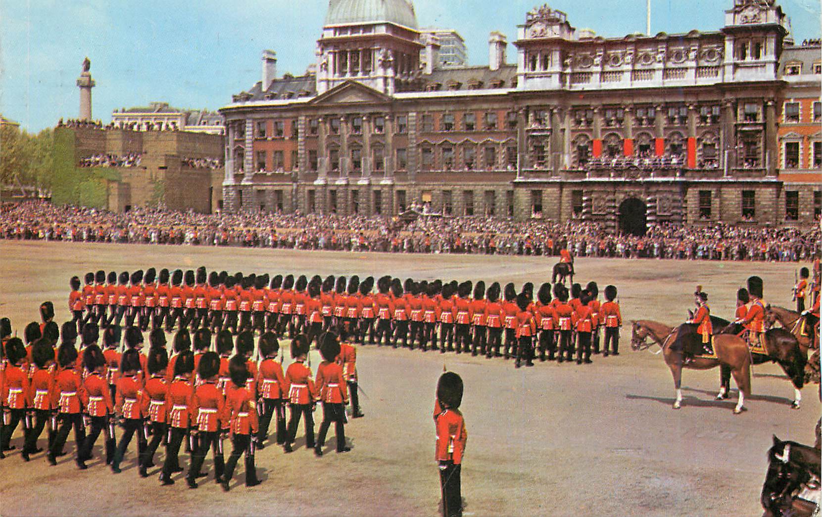 CPM Trooping the Colour at Horseguards Parade London Militaria