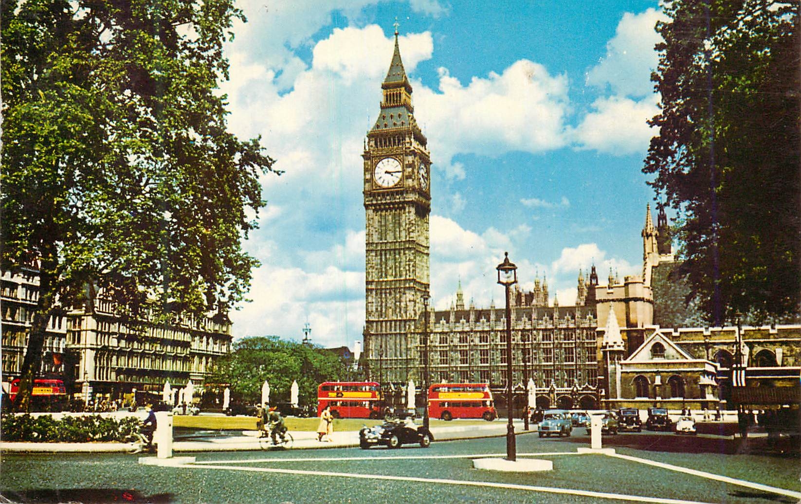 Big Ben et Square du Parlement — Natural Colour Series n°161 — The Photographic Greeting Card Co. Ltd., Londres