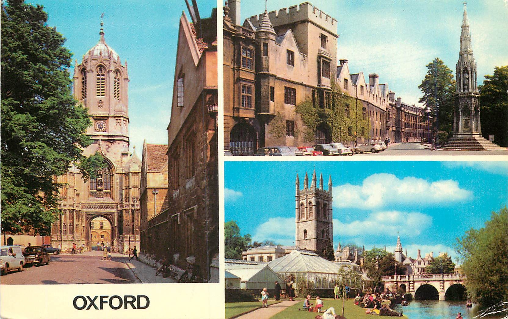 CPM Oxford Balliol College and Martyrs Memorial Tom Tower Christ Church Magdalen Bridge 