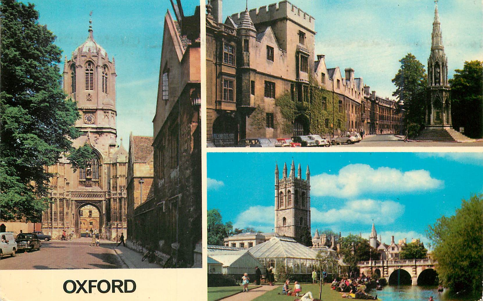 CPM Oxford Balliol College and Martyrs Memorial Tom Tower Christ Church Magdalen Bridge 