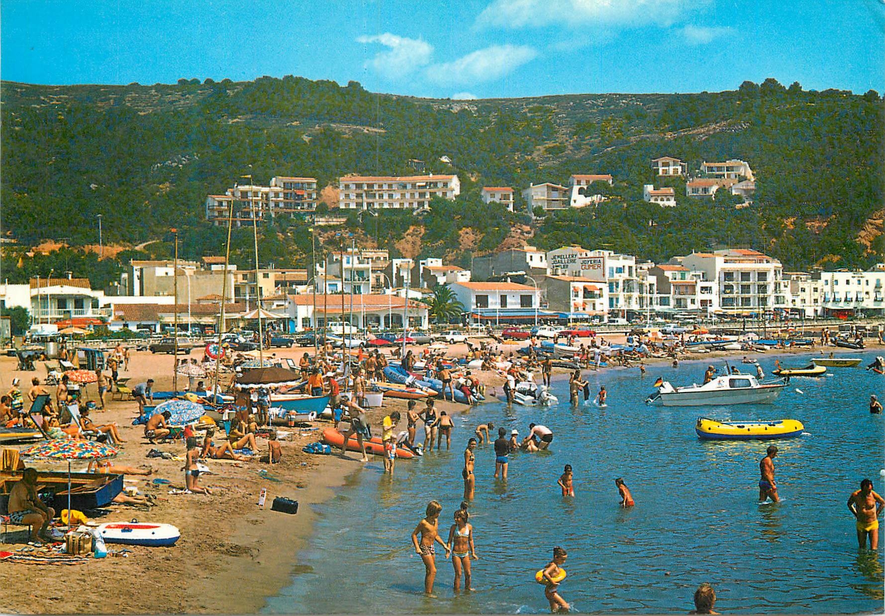 CPM Estartit Costa Brava Plage et vue partielle 