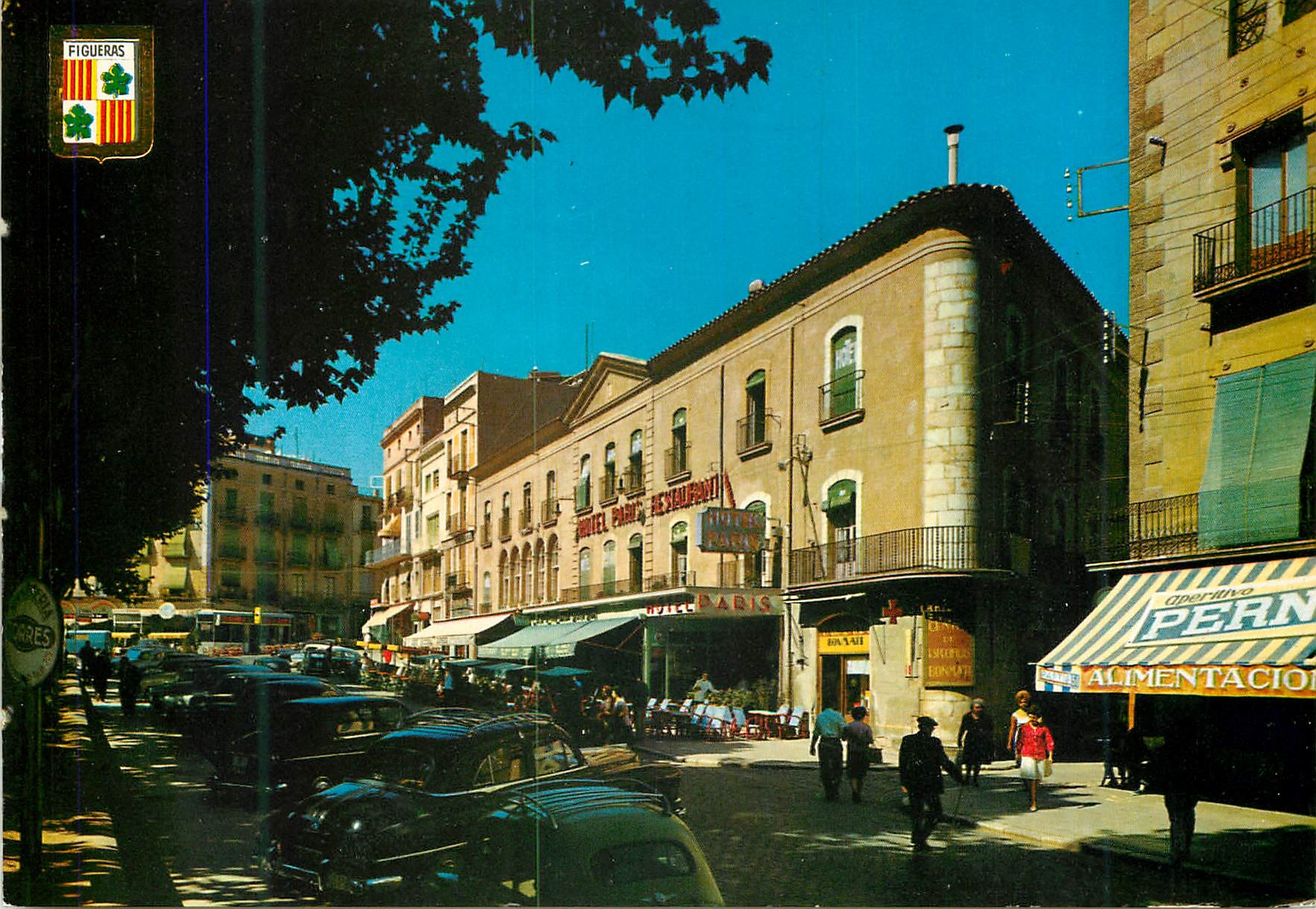 CPM Figueres Avenue Sara Jorda et Hotel Paris 