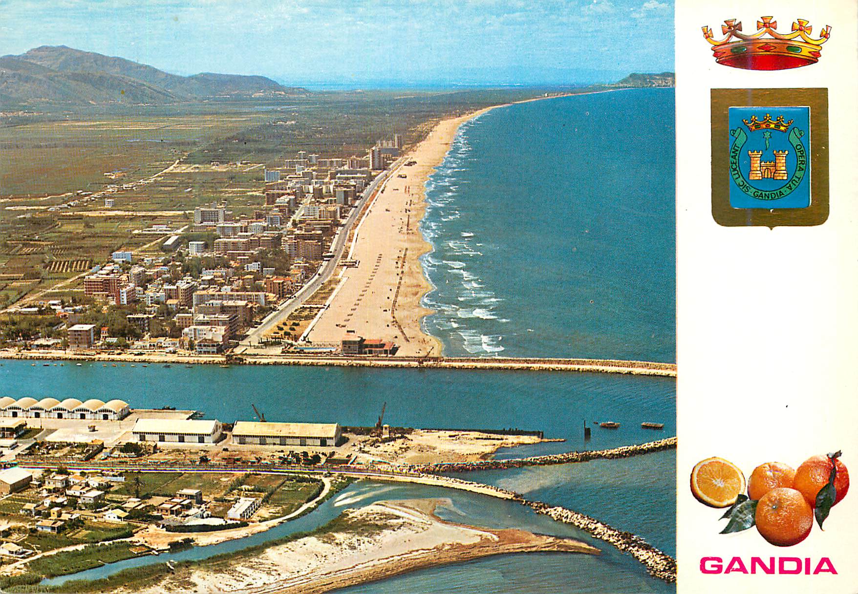 CPM Gandia Valencia Vista aerea playa y puerto 