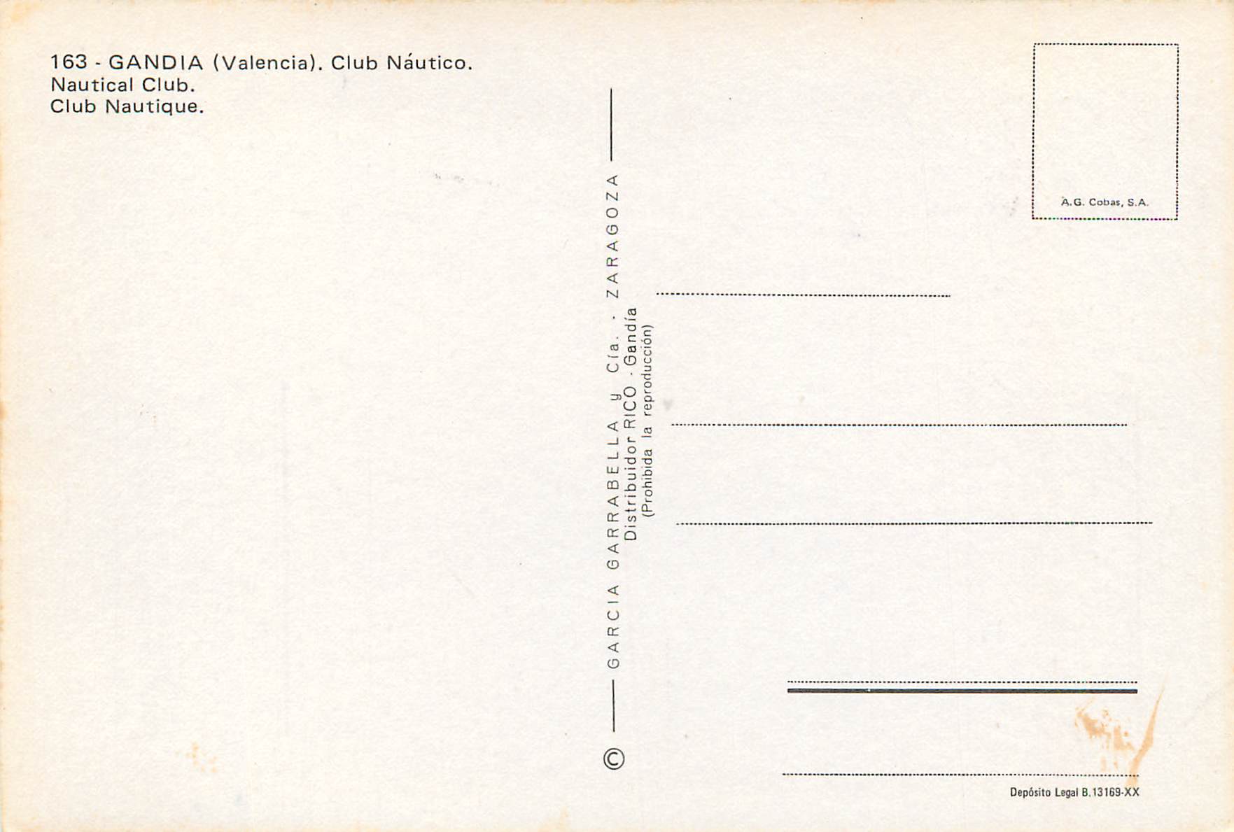CPM Gandia Valencia Club Nautique  — Rückseite
