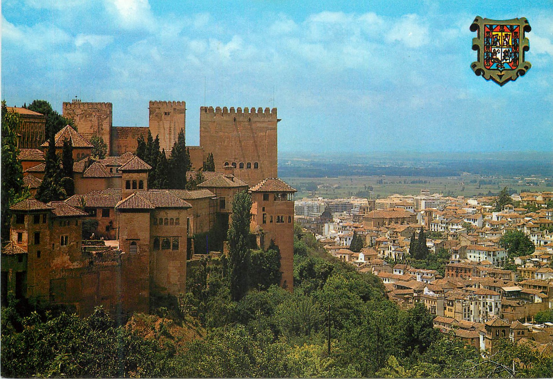 CPM Granada Alhambra Vue partielle Alhambra et Albaicin 