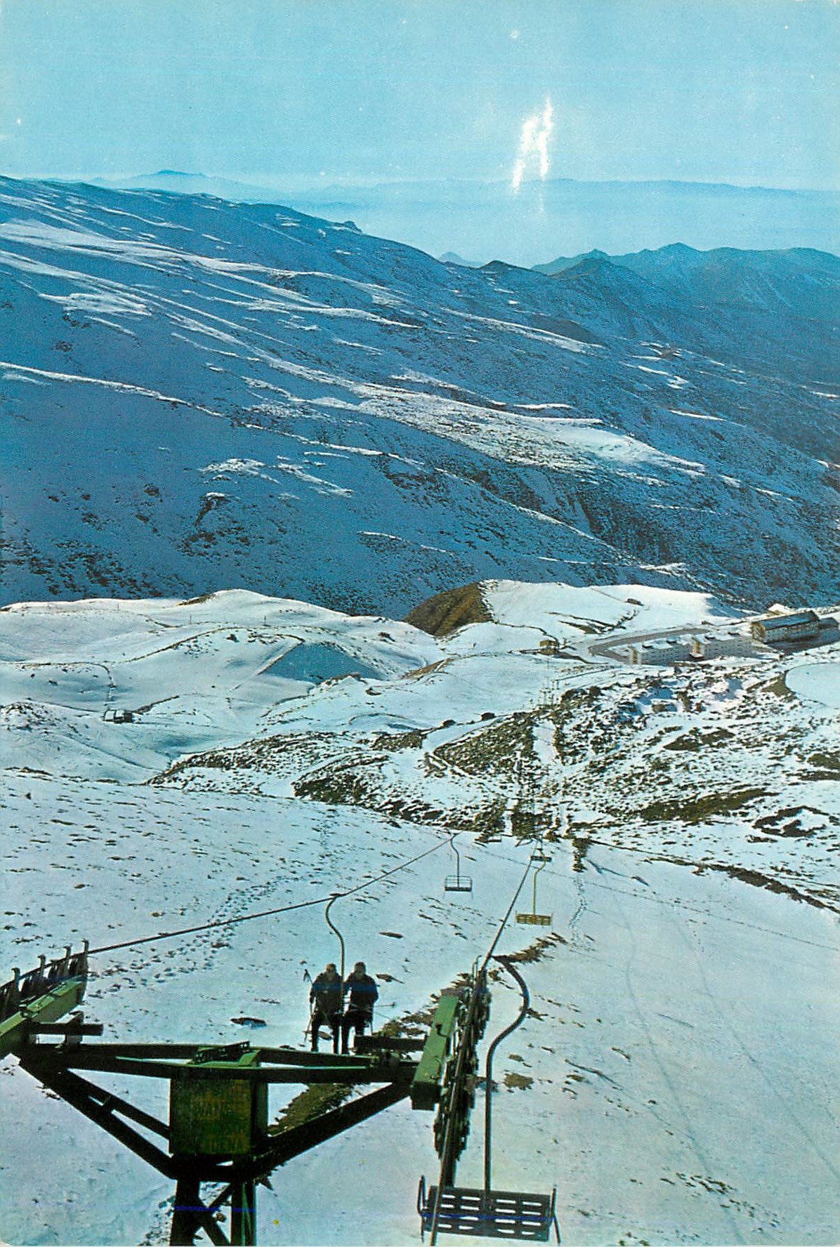 CPM Granada Sierra Nevada Telesilla au fonds Hotel Sal y Nieve 