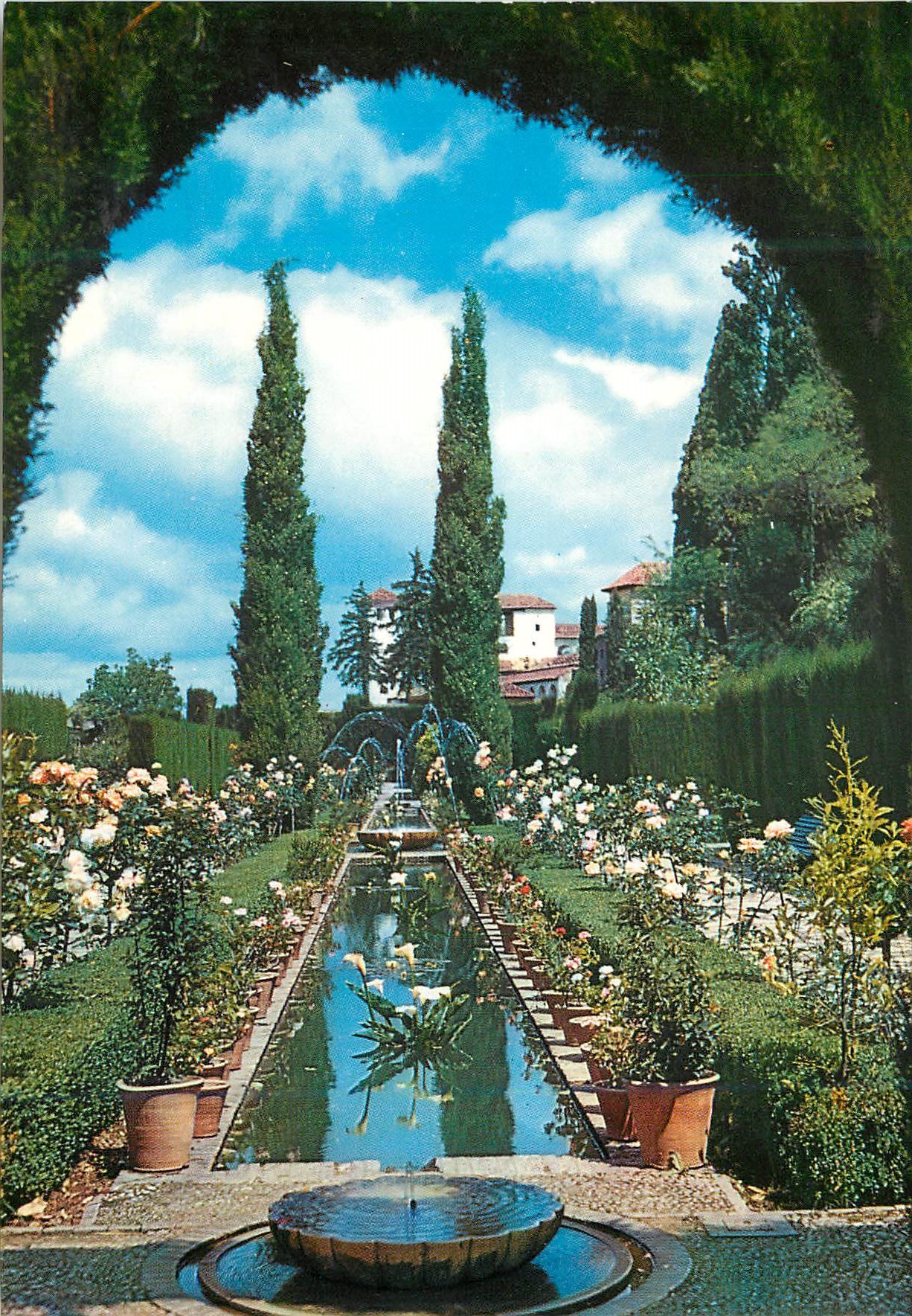 CPM Granada Generalife Vue generale de l Estuaire dans les Jardins inferieurs 