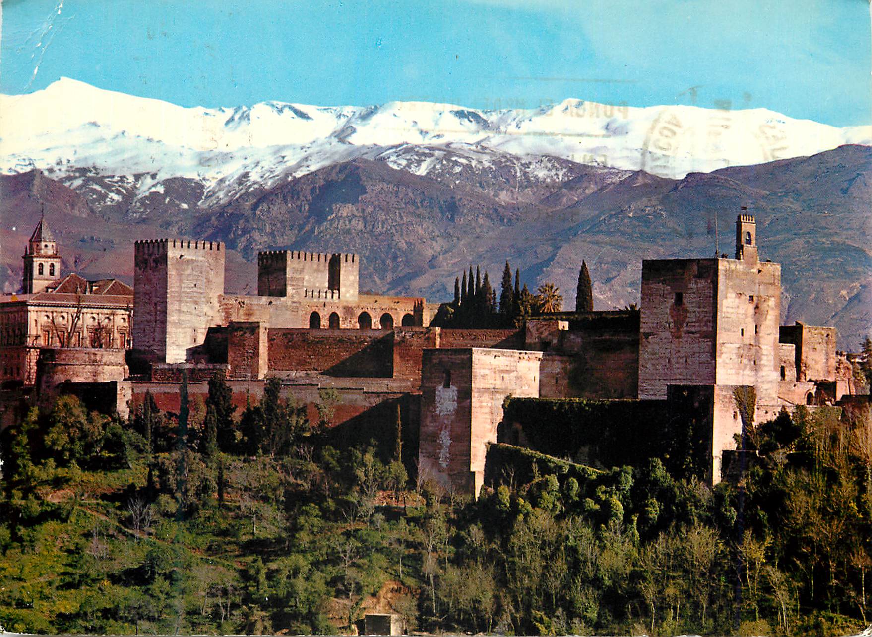 Alhambra et Sierra Nevada — Vue générale — Éditeur Gallegos, n°140