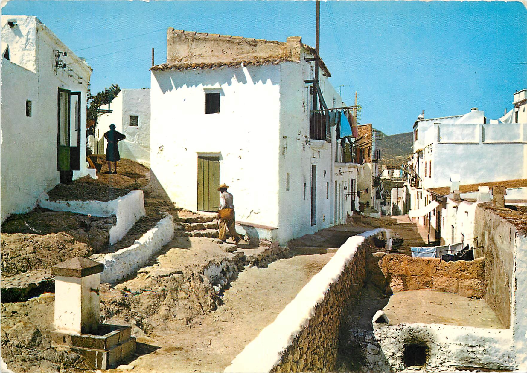 CPM Ibiza Baleares Espana Detail du quartier de la Pena 