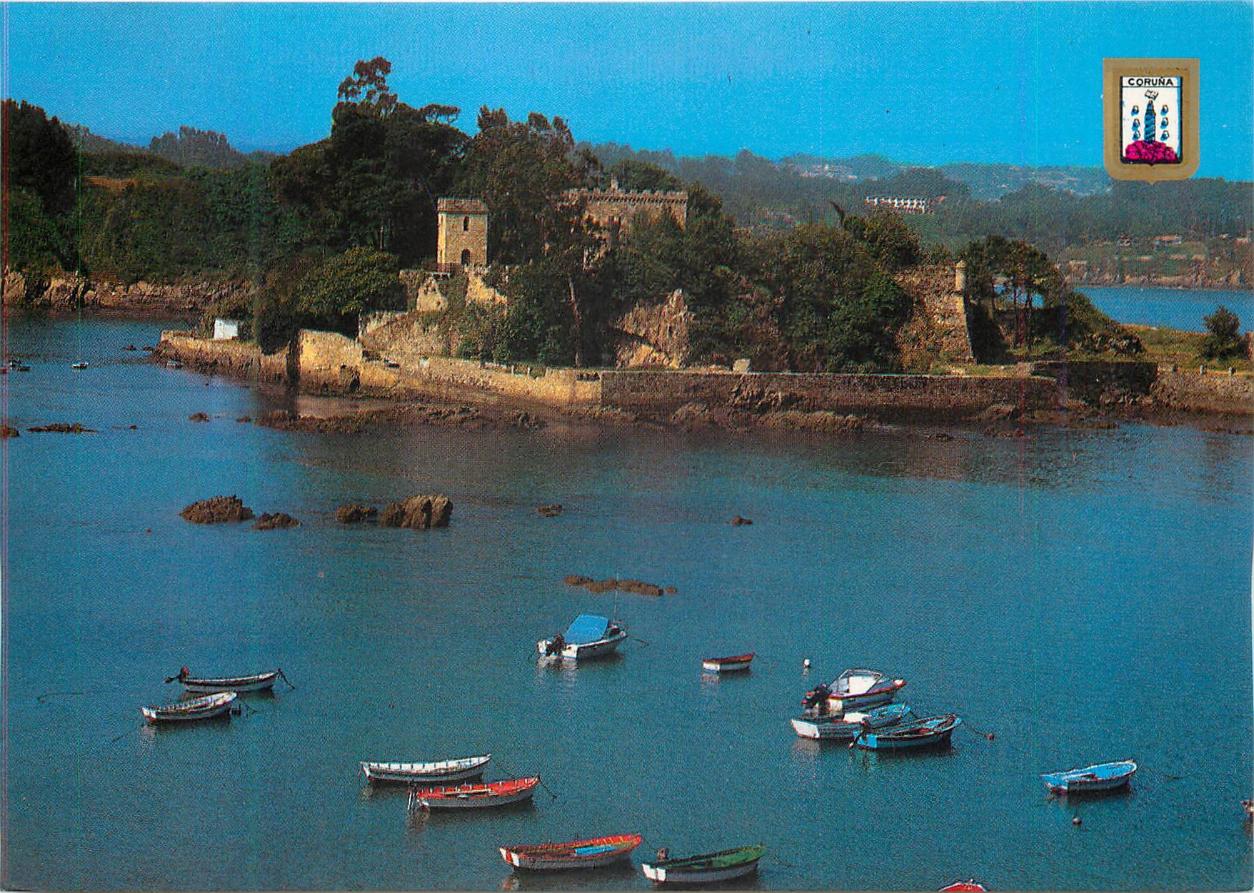 CPM La Coruna Chateau de Santa Cruz 