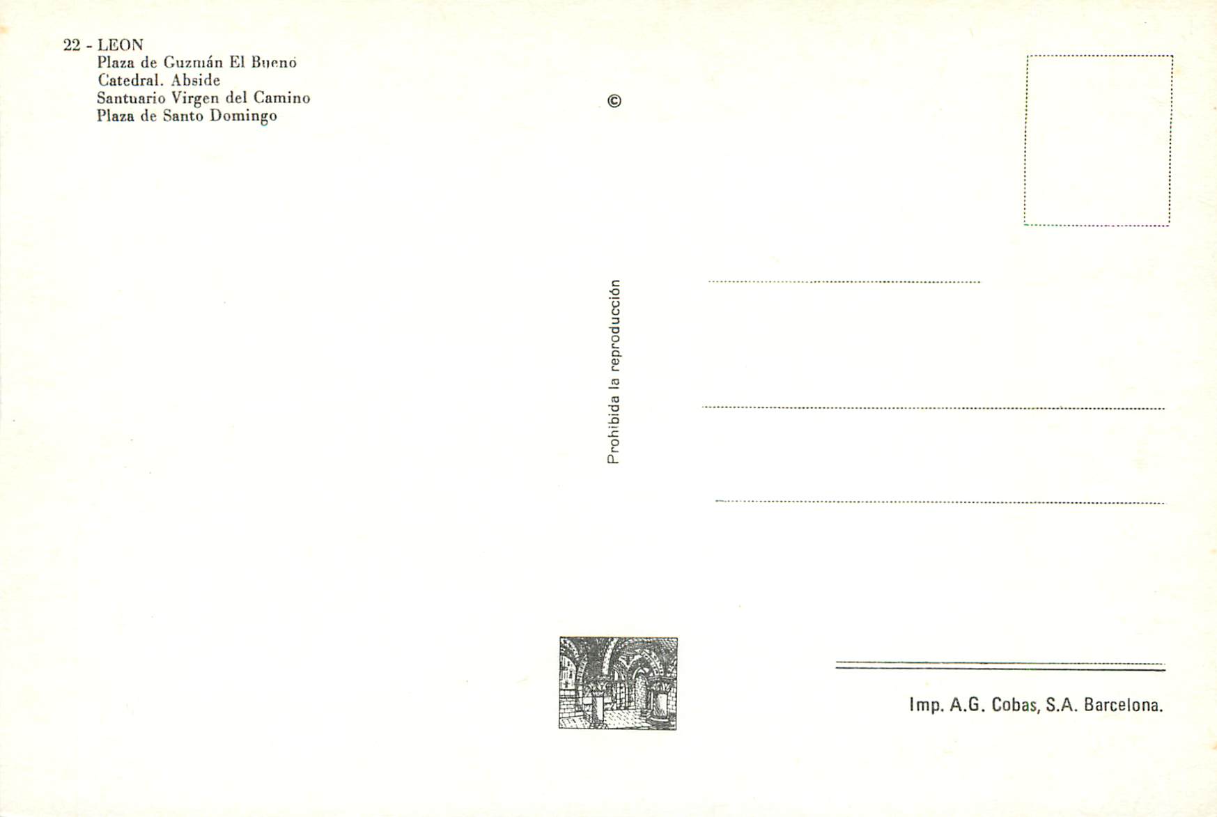 CPM Leon Catedral Abside  — Rückseite