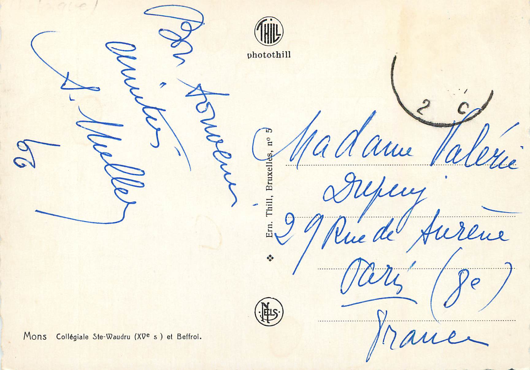 CPM Mons Collegiale Ste Waudru et Beffroi  — Back