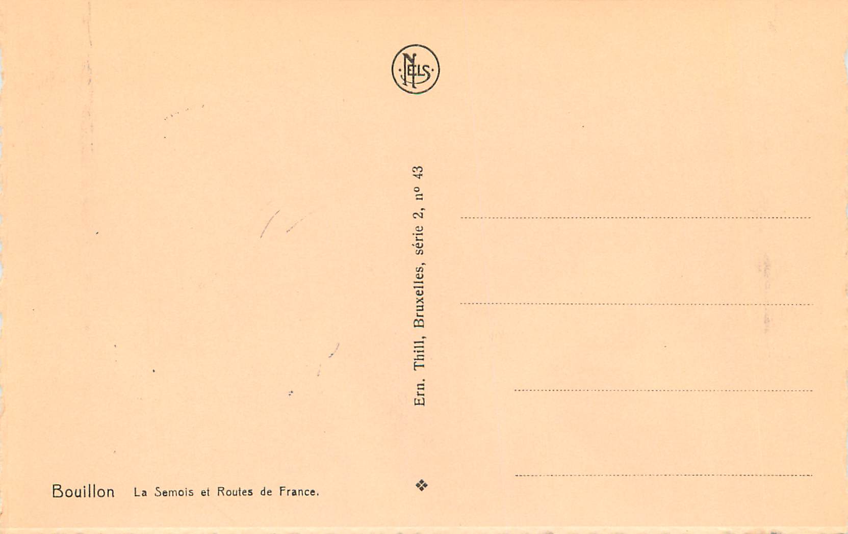 CPM Bouillon La Semois et Roules de France  — Rückseite