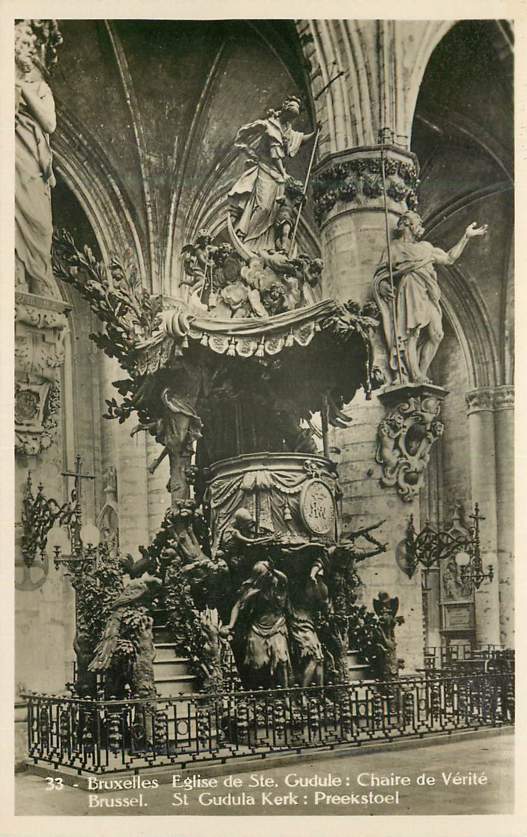 CPM Bruxelles Eglise de Ste Gudule Chaire de Verite 