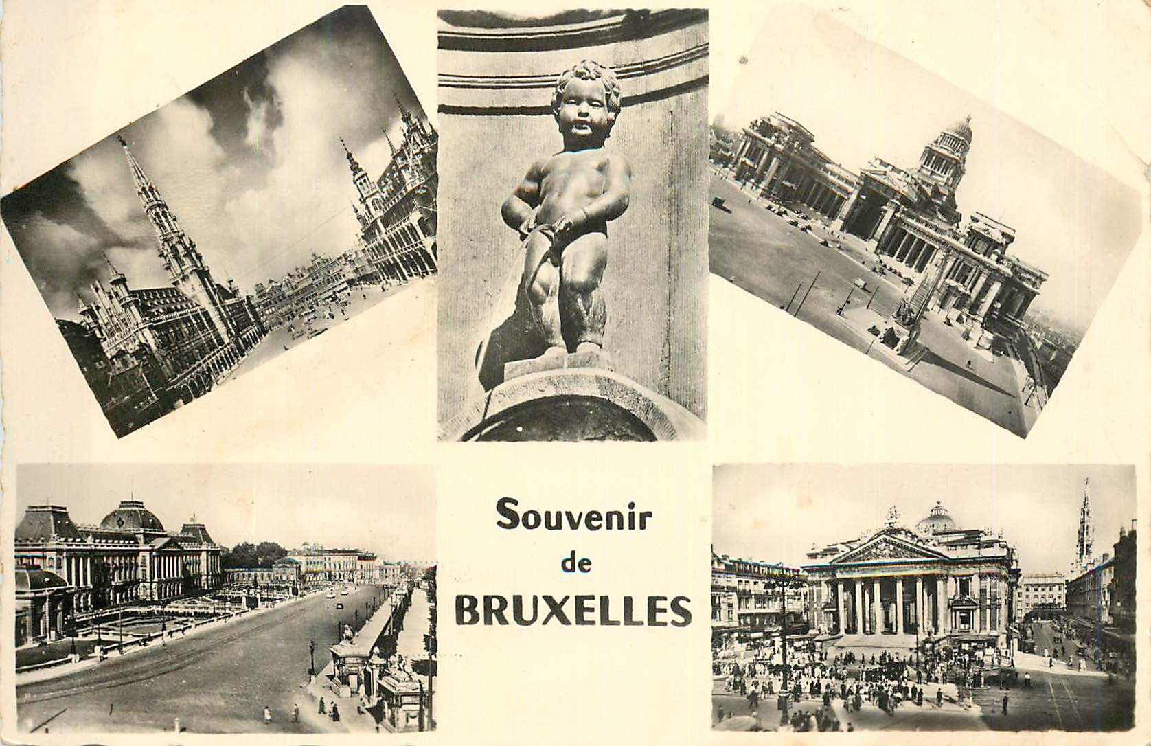 CPM Souvenir de Bruxelles Manneken Pis