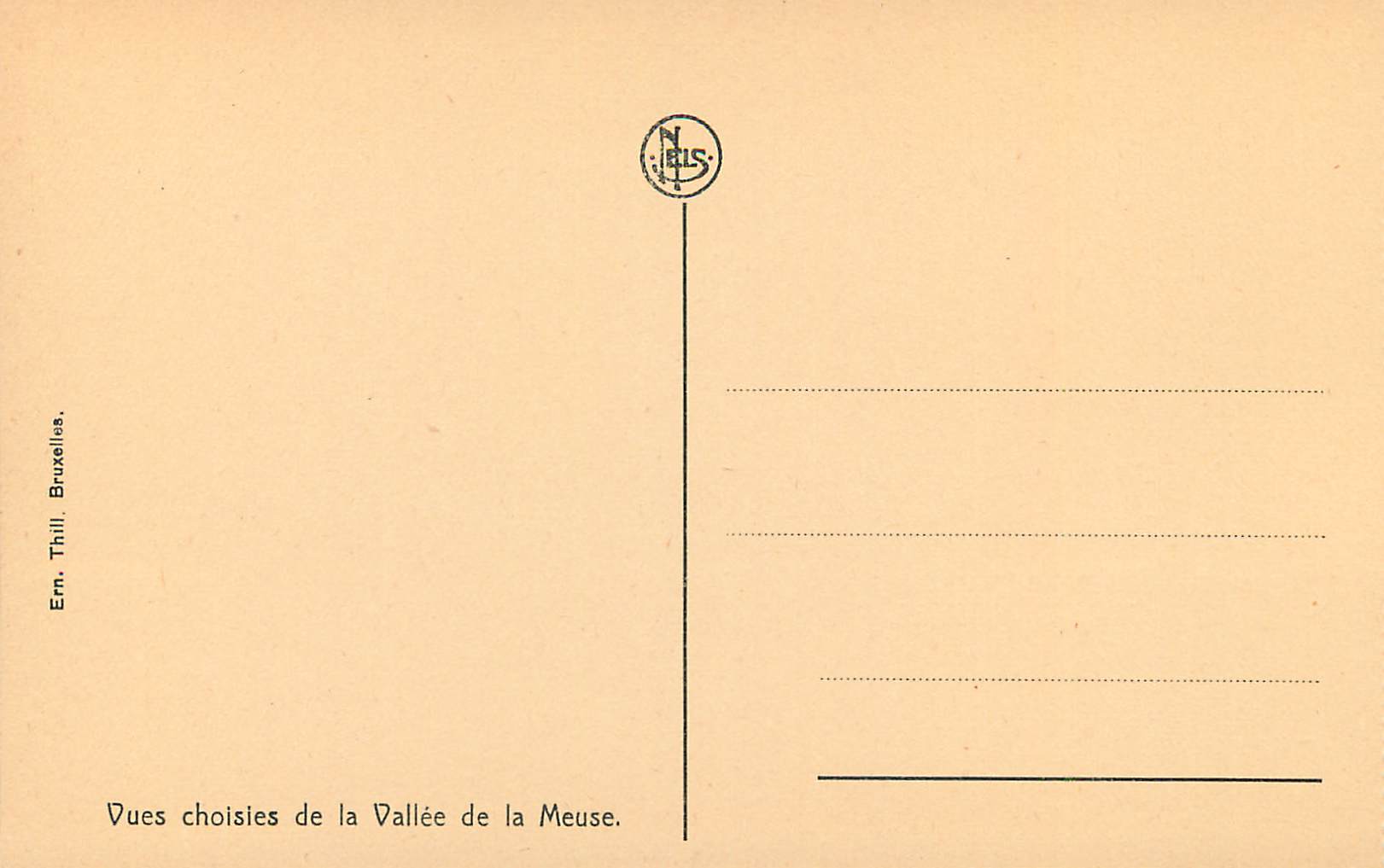 Vue de Vvoir — Vue choisie de la Vallée de la Meuse — Ern. Thill, Bruxelles — Back