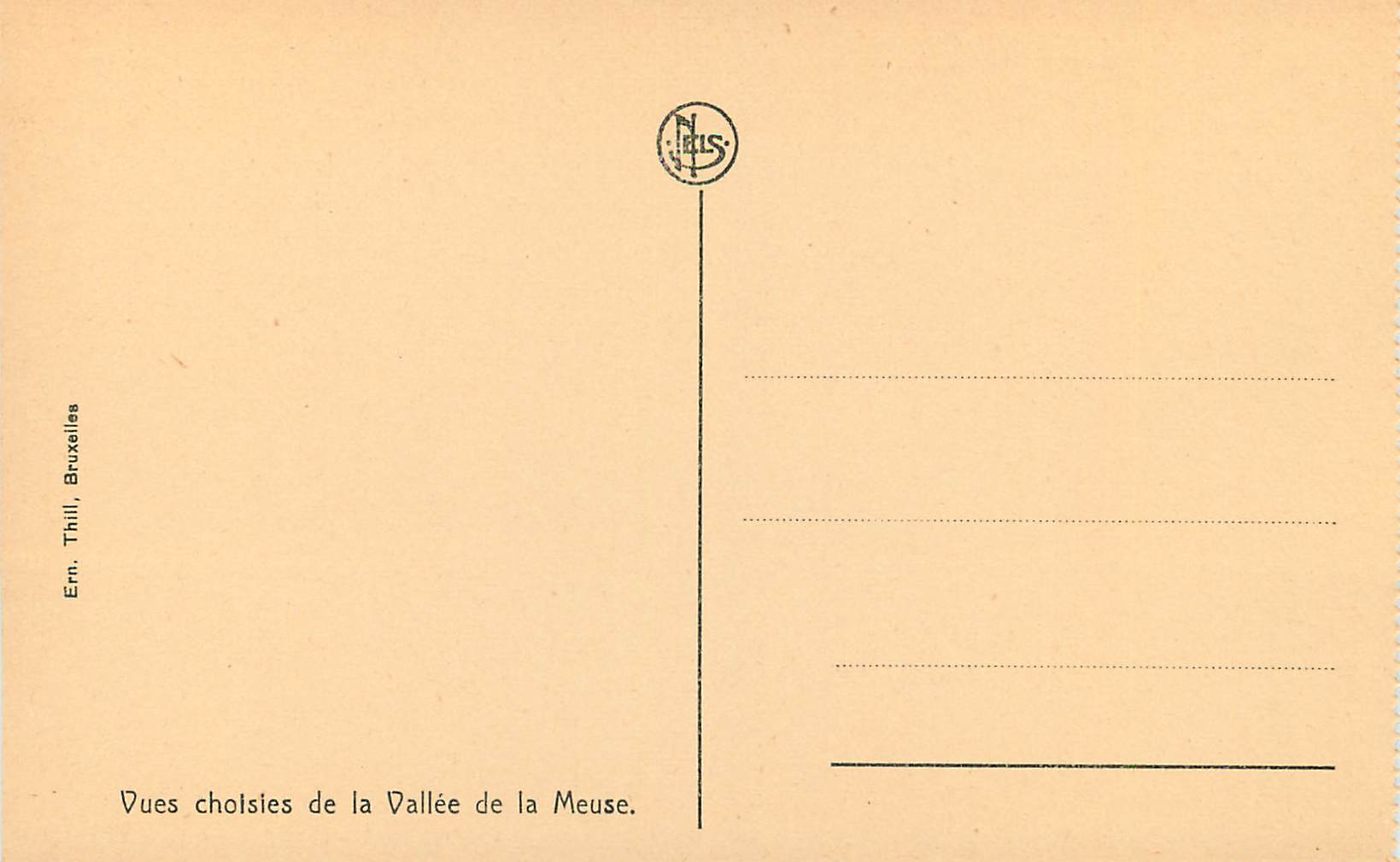 Ruines de Poilvache — Vue prise de la Tour du Sud vers Anhée — Houx — Verso