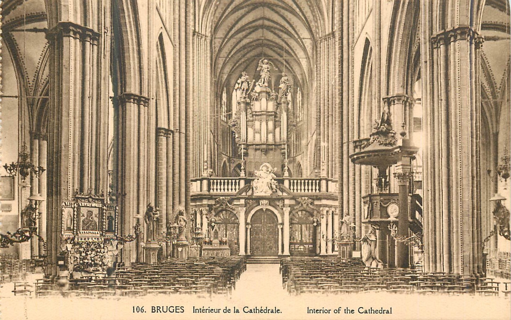 CPM Bruges Interieure de la Cathedrale Orgue