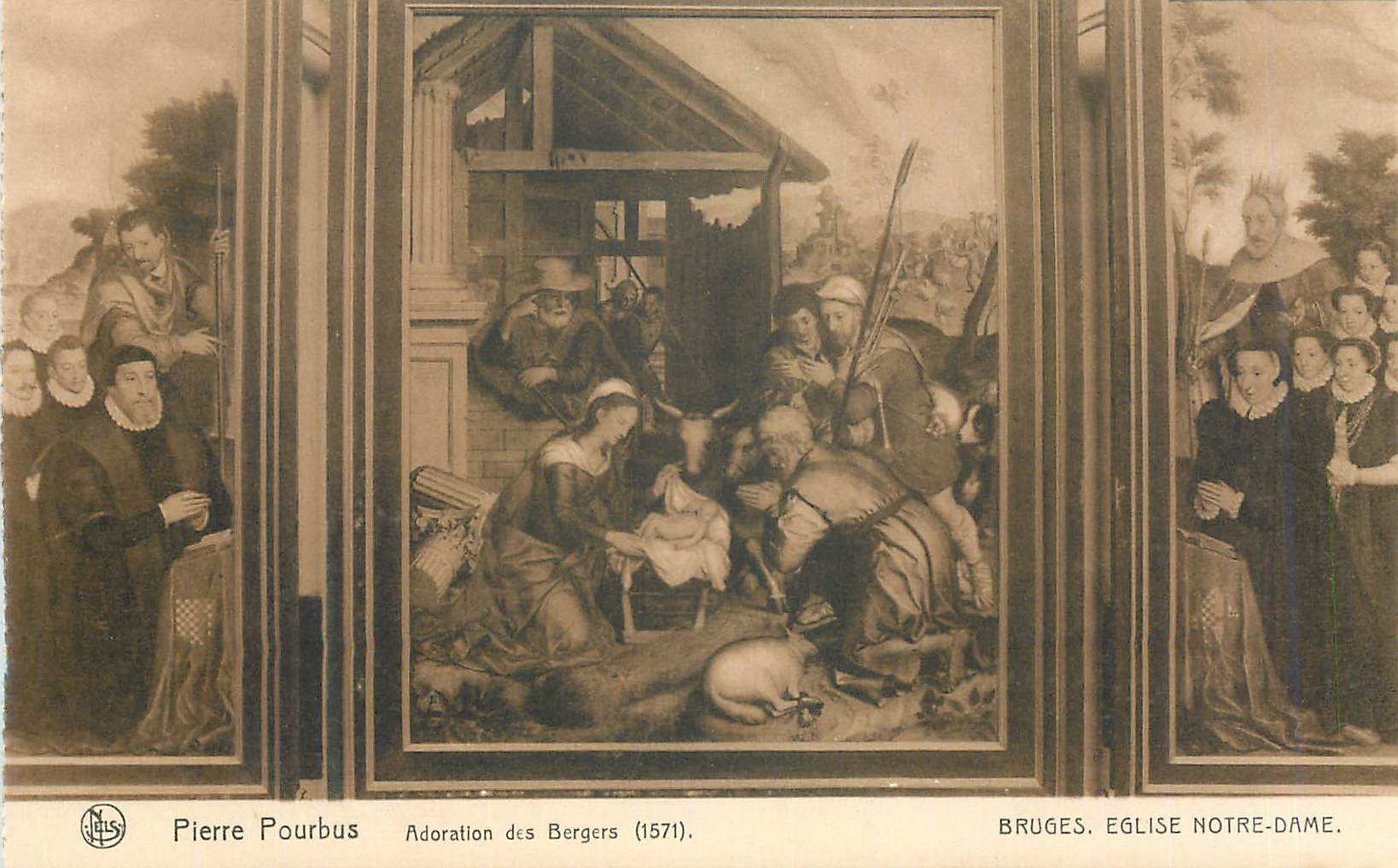 CPM Pierre Pourbus Adoration des Bergers Bruges Eglise Notre Dame 