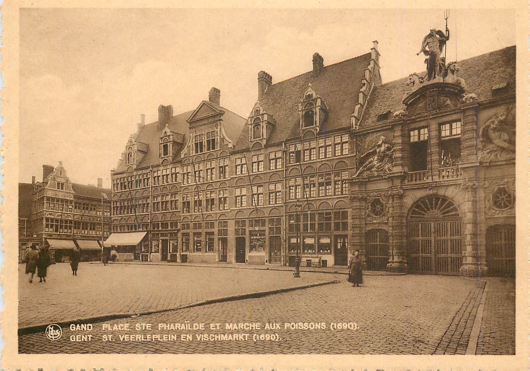 CPM Gand Place Ste Pharail et marche aux poissons 
