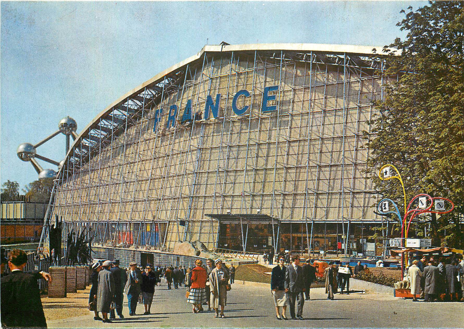 CPM Exposition Universelle de Bruxelles Le Pavillon de la France 