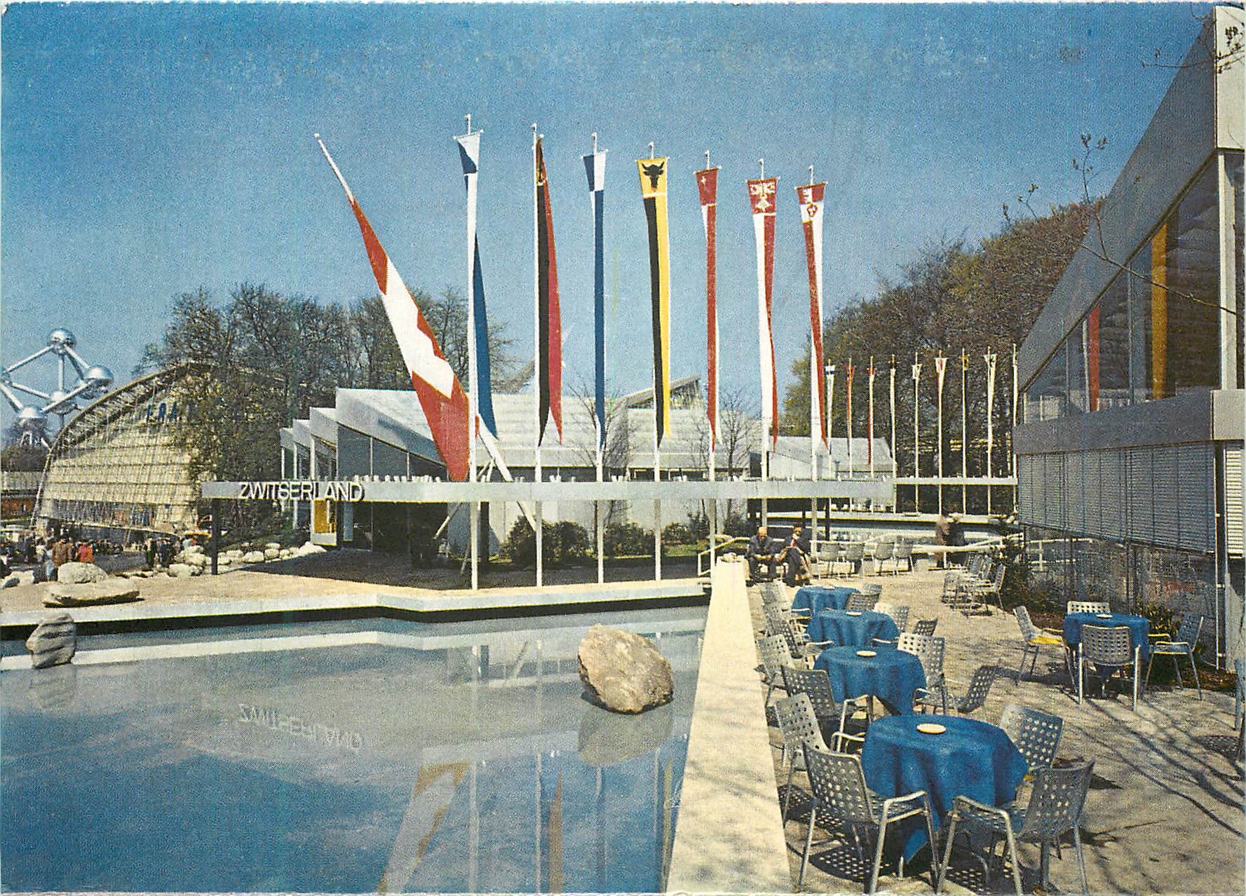 CPM Exposition Universelle de Bruxelles Pavillon de la Suisse 