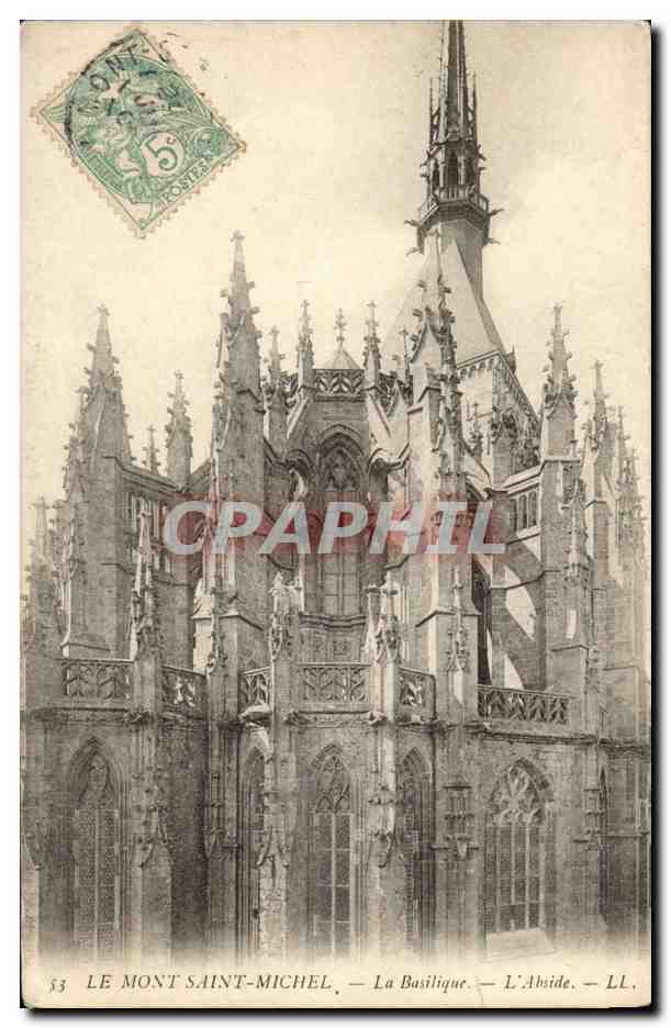 Le Mont Saint Michel CPA La basilique L'abside