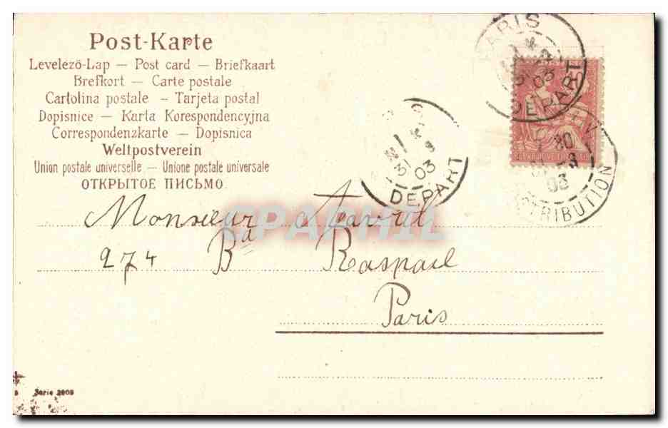 CPA Fantaisie Enfant — Rückseite