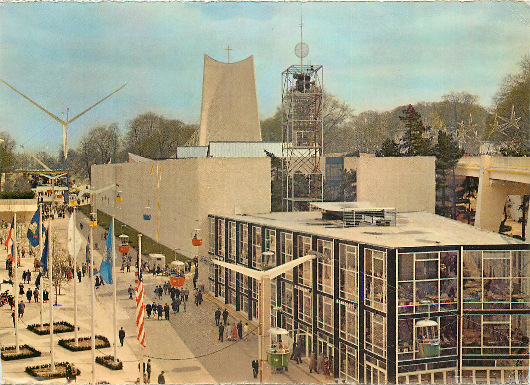 Kirche Civitas Dei — Weltausstellung Brüssel 1958 — Verlag Egicarte, Nr. 15