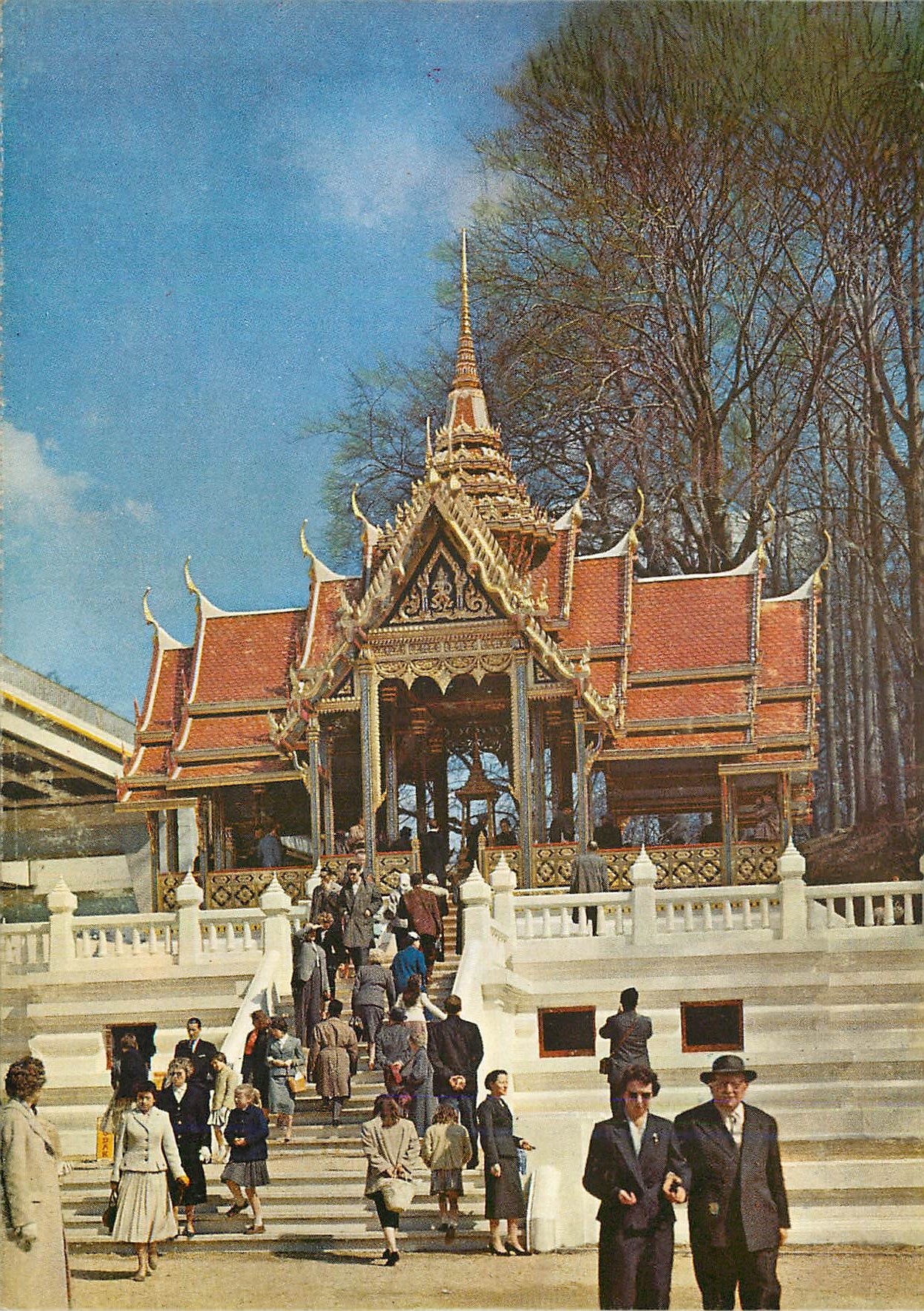 CPM Exposition Universelle de Bruxelles Pavillon de la Thailand 