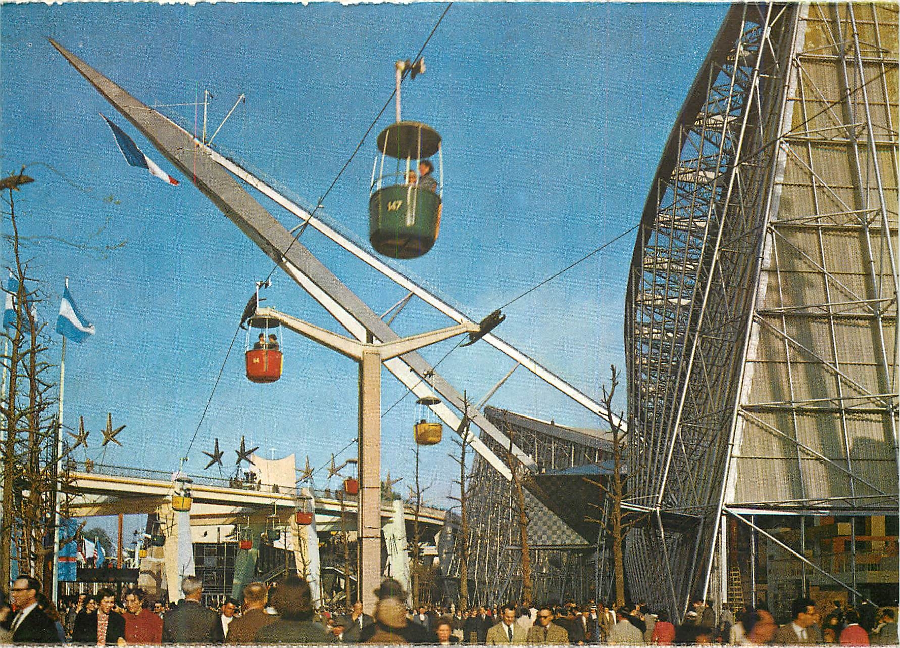CPM Exposition Universelle de Bruxelles Le Pavillon de la France vue de profit 